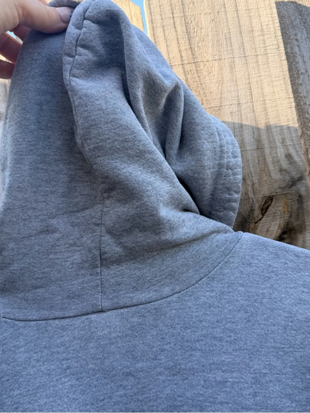Vintage Nike Gray Center Swoosh Hoodie Size XL